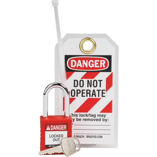 Nylon Safety Lockout Padlock & Tag Kit, 3 Components Superchem Industries
