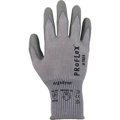 ProFlex 7024 Cut-Resistant Gloves, Size Small, 13 Gauge, Polyurethane Coated, Polyester/HPPE/Spandex Shell, ASTM ANSI Level A2/EN 388 Level B Superchem Industries