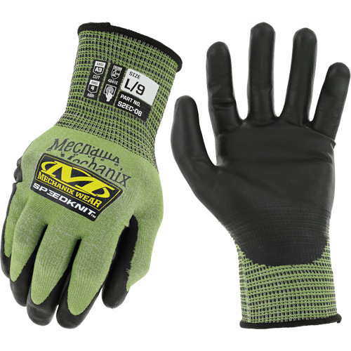 Gants r&eacute;sistants aux coupures SpeeKnit S2EC06, Taille Petit/7, Calibre 18, Rev&ecirc;tement Ur&eacute;thane, Enveloppe en PEHP/Tungst&egrave;ne, ASTM ANSI niveau A4/EN 388 niveau D Superchem Industries