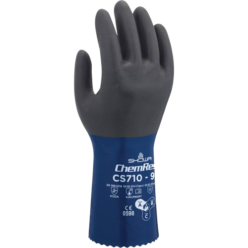 CS710 Chemical-Resistant Gloves, Size 7, 12" L, Polyester Superchem Industries