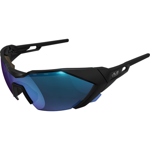 Type-E Safety Glasses, Blue Lens, Anti-Fog/Anti-Scratch, ANSI Z87+ Superchem Industries