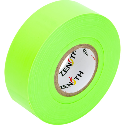 Flagging Tape, 1.1875" W x 164' L, Fluorescent Green Superchem Industries