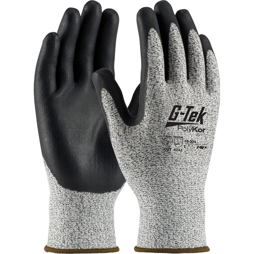 Gants r&eacute;sistants &agrave; la coupe G-Tek, Taille T-petit, Calibre 13, Rev&ecirc;tement Nitrile, Enveloppe en PolyKor, ASTM ANSI niveau A2/EN 388 niveau 3/EN 388 niveau B Superchem Industries