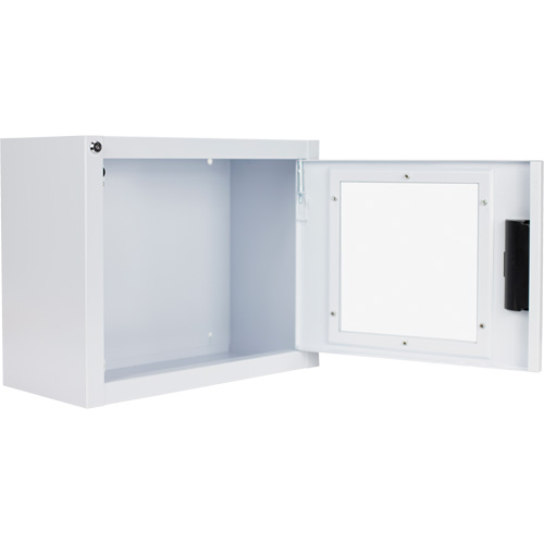 Armoire compacte standard pour DEA avec alarme, Philips/Defibtech/Heartsine Pour, Non m&eacute;dical Superchem Industries