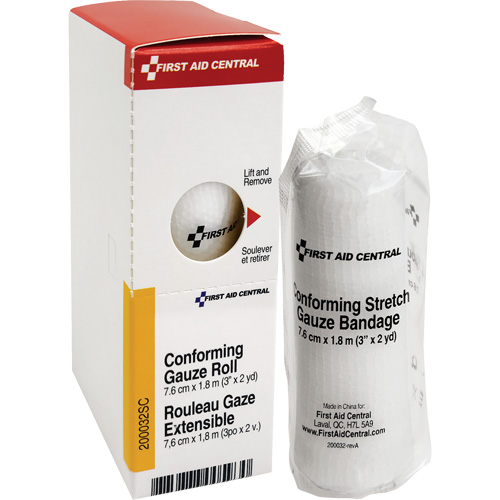 Recharge de bandage en gaze &eacute;tirable et conforme SmartCompliance, Rouleau, 6' lo x 3" la, St&eacute;rile, Dispositif m&eacute;dical Classe 1 Superchem Industries