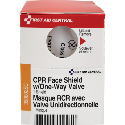 SmartCompliance&reg; Refill CPR Faceshield with One-Way Valve, Single Use Faceshield, Class 2 Superchem Industries