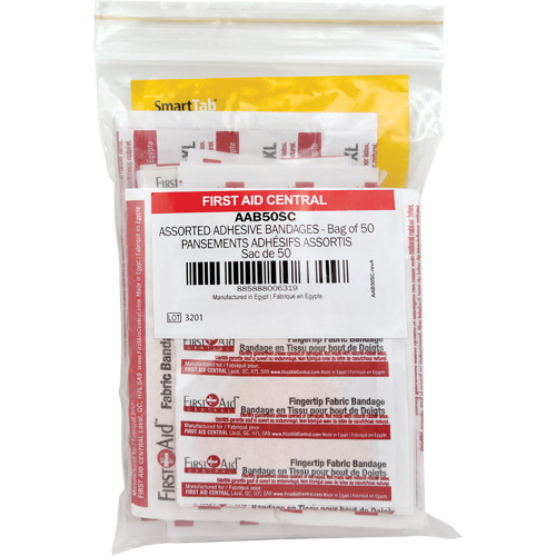 SmartCompliance&reg; Refill Adhesive Bandages, Assorted, Fabric/Plastic, Non-Sterile Superchem Industries