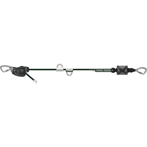 60' Rope Temporary Horizontal Lifeline, Kernmantle Superchem Industries