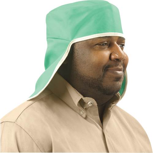Chapeau avec couvre-nuque en coton ignifug&eacute; Weldlite, Taille unique, Vert Superchem Industries