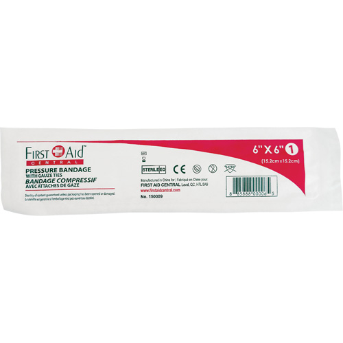 Pansement compressif st&eacute;rile, 6" lo x 6" la Superchem Industries