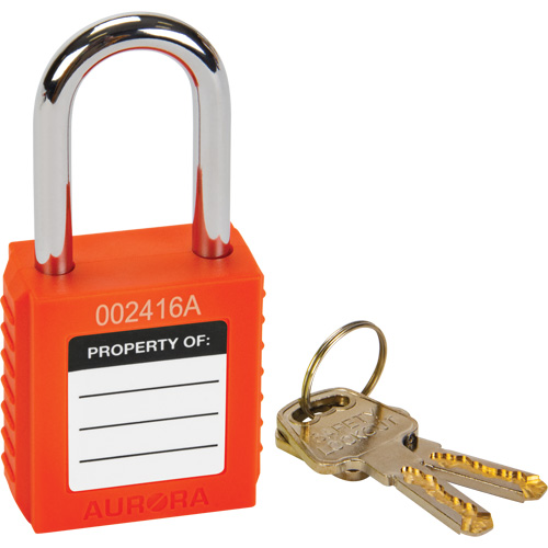Lock for Lockouts, Safety Padlock, Keyed Different, Thermoplastic, 1-1/2" Width Superchem Industries