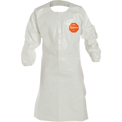Disposable Sleeved Apron, Tychem&reg; 4000, White, 44" L Superchem Industries