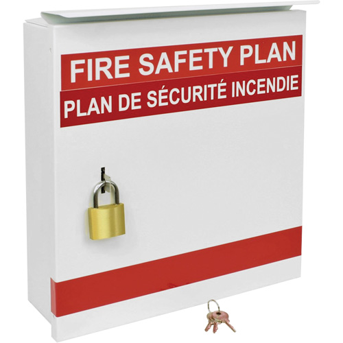 Boîte pour plan de s&eacute;curit&eacute; en cas d'incendie Superchem Industries