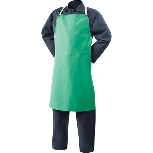 Tablier en coton ignifuge Weldlite, Salopette, 36" lo, Vert Superchem Industries