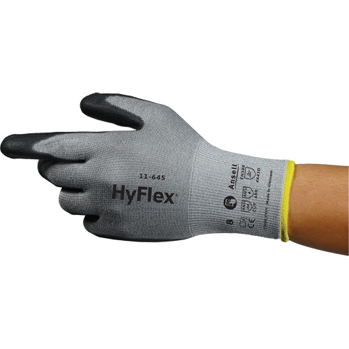 Gants anti-coupures HyFlex 11-645, 5, Calibre 13, Rev&ecirc;tement Polyur&eacute;thane, ASTM ANSI niveau A4/EN 388 niveau D Superchem Industries