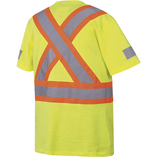 6980 T-shirt de s&eacute;curit&eacute;, Coton, Petit, Jaune lime haute visibilit&eacute; Superchem Industries