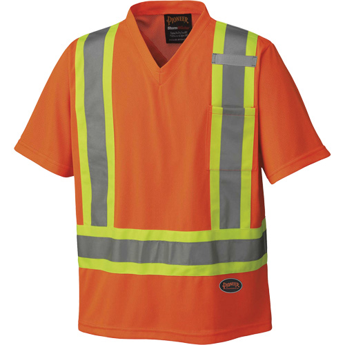 6979 Chandail pour la circulation en micromaille, T-petit, Orange haute visibilit&eacute; Superchem Industries