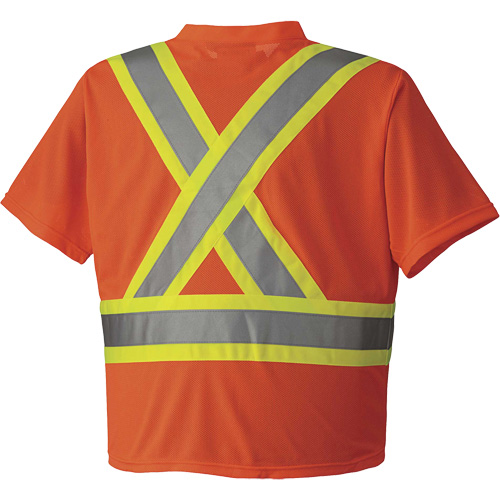 6979 Chandail pour la circulation en micromaille, T-petit, Orange haute visibilit&eacute; Superchem Industries