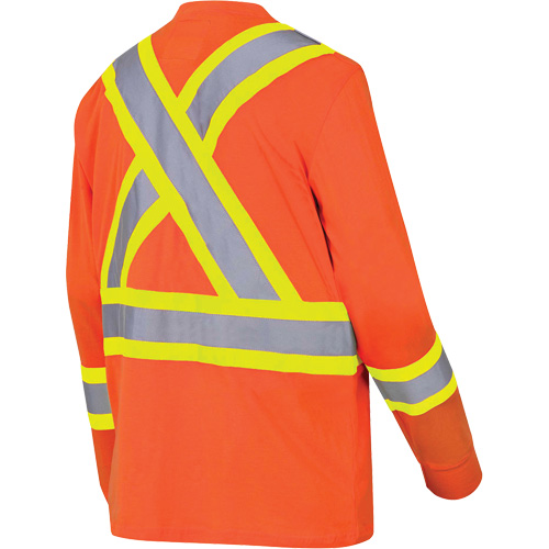 6981 Chandail de s&eacute;curit&eacute; &agrave; manches longues, Coton, Petit, Orange haute visibilit&eacute; Superchem Industries