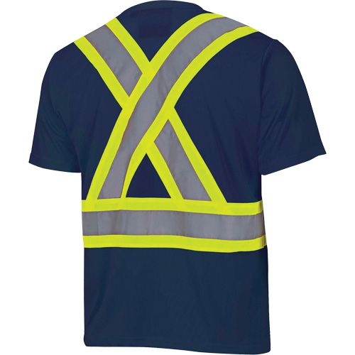 6992N Bird's-Eye Safety Shirt, Polyester, X-Small, Navy Blue Superchem Industries