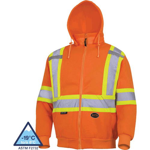 6924 Hoodie, Small, High Visibility Orange Superchem Industries