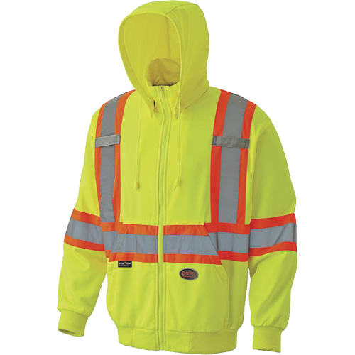 6941 Zip Style Hoodie, X-Small, High Visibility Yellow Superchem Industries