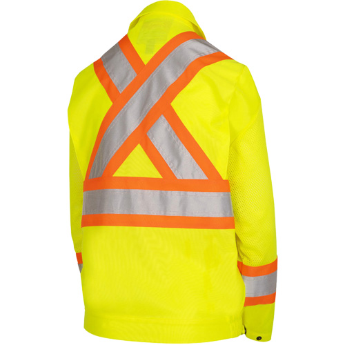 5999JW Women's Traffic Safety Jacket, Polyester, High Visibility Lime-Yellow, X-Small Superchem Industries