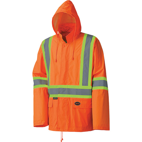 5598 Combinaison de pluie imperm&eacute;able et l&eacute;g&egrave;re, Polyester/PVC, Petit, Orange haute visibilit&eacute; Superchem Industries