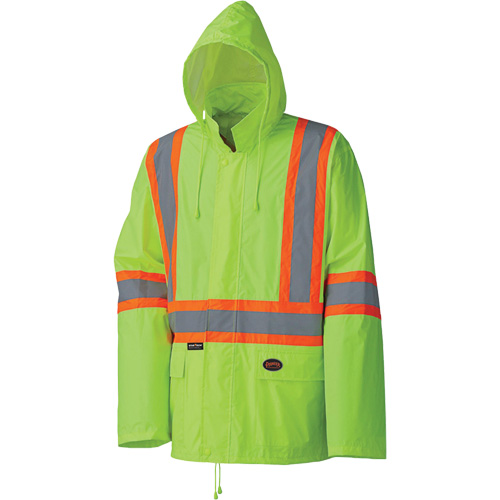 5599 Combinaison de pluie imperm&eacute;able et l&eacute;g&egrave;re, Polyester/PVC, T-petit, Jaune lime haute visibilit&eacute; Superchem Industries