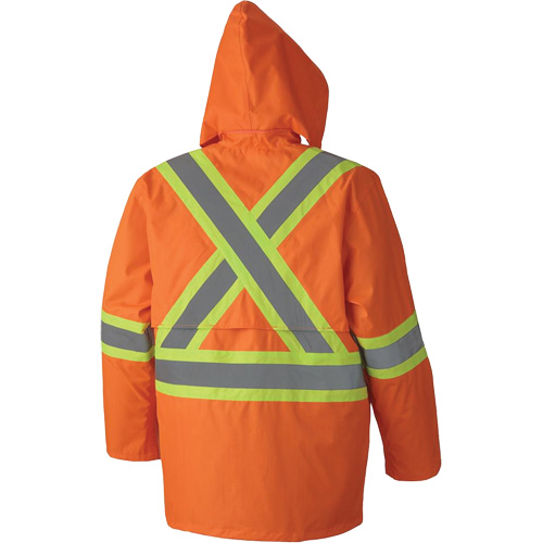 5608 Combinaison de pluie imperm&eacute;able 210D, Polyester/PVC, Petit, Orange haute visibilit&eacute; Superchem Industries