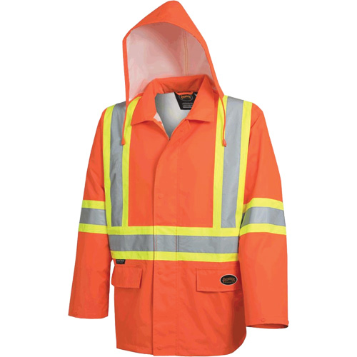 5626 The Rock 300D Waterproof Safety Jacket, Polyester, High Visibility Orange, Small Superchem Industries