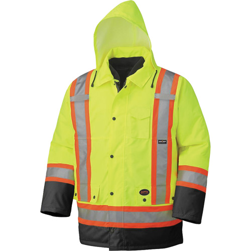 5021BB Waterproof 7-in-1 Parka, High Visibility Lime-Yellow, X-Small Superchem Industries