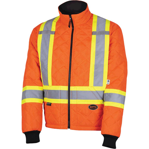5015A Manteau matelass&eacute; pour cong&eacute;lateur, Polyester, Orange haute visibilit&eacute;, T-petit Superchem Industries