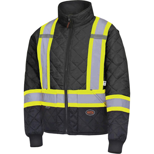 5017 Quilted Freezer Jacket, Polyester, Black, X-Small Superchem Industries
