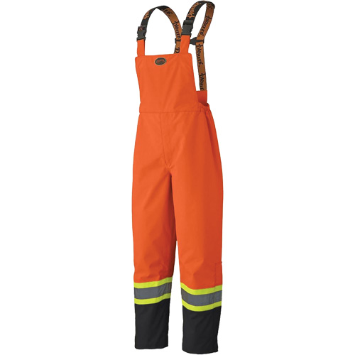 5404 Salopettes imperm&eacute;ables 300D Trilobal antid&eacute;chirure, Polyester, Petit, Noir/Orange haute visibilit&eacute; Superchem Industries