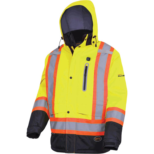 5408 Veste imperm&eacute;able &agrave; isolation thermique, Hommes, Petit, Jaune lime haute visibilit&eacute; Superchem Industries