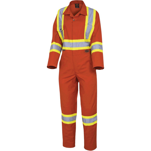5514W Women's Safety Coveralls, X-Small, High Visibility Orange Superchem Industries
