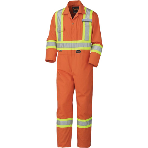 5513T Industrial Wash Coveralls, 40 (Tall), High Visibility Orange Superchem Industries