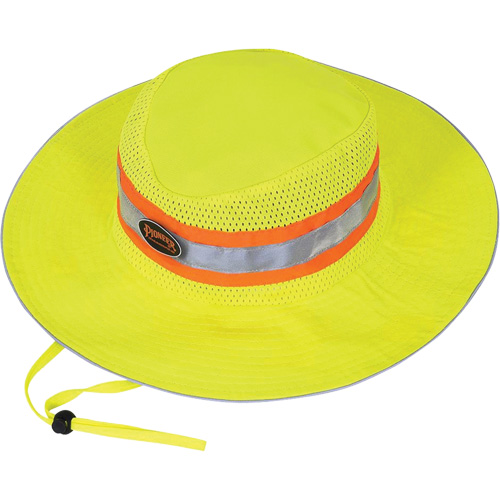 279 Ranger's Hat with Strap, High Visibility Lime-Yellow, Polyester Superchem Industries