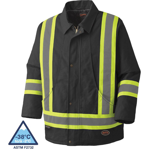5535BKA Manteau en toile de coton matelass&eacute;e, Noir, T-petit Superchem Industries