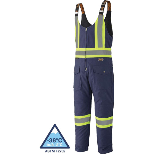 5536 Quilted Duck Overalls, Cotton, Small, Navy Blue Superchem Industries
