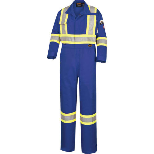 5558A High-Visibility Flame-Resistant Coveralls, Size 38, Royal Blue, 11 cal/cm² Superchem Industries