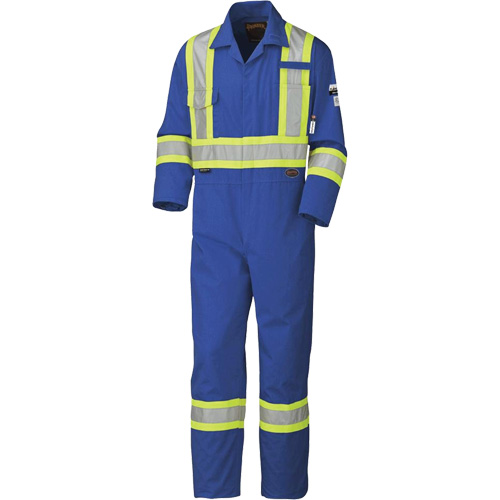 5558AT High-Visibility Flame-Resistant Coveralls, Size 40, Royal Blue, 9.5 cal/cm² Superchem Industries