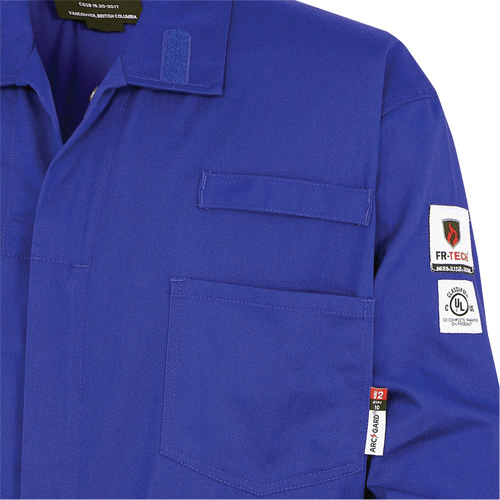 7779 FR-Tech&reg; 88/12 Arc Rated Flame Resistant Coveralls, Size 36, Royal Blue Superchem Industries