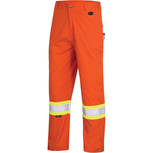 7763 FR-Tech&reg; 88/12 Arc Rated High-Visibility Safety Pants, 34, x 34, High Visibility Orange, 9.7 cal/cm² Superchem Industries