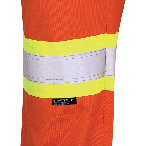7763 FR-Tech&reg; 88/12 Arc Rated High-Visibility Safety Pants, 34, x 34, High Visibility Orange, 9.7 cal/cm² Superchem Industries