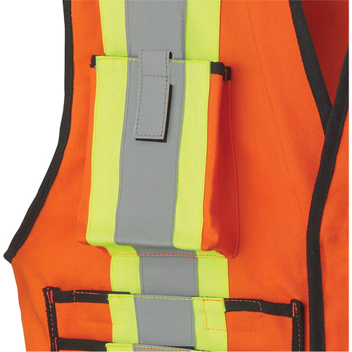 7732 Veste d'arpenteur ignifuge et r&eacute;sistant aux arcs &eacute;lectriques FR-Tech, Petit, Orange haute visibilit&eacute;, 9,7 cal/cm² Superchem Industries