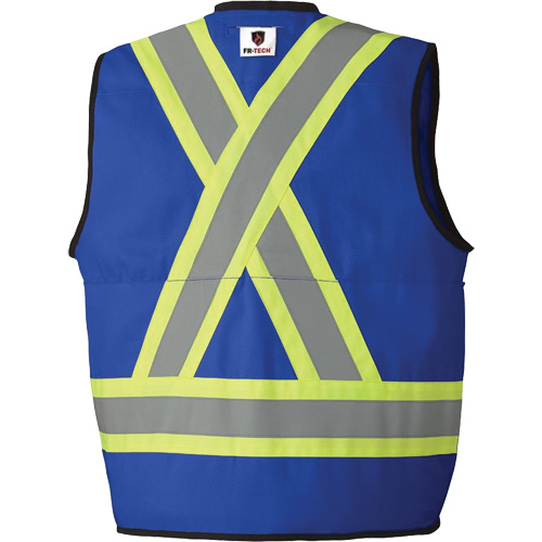 7733 FR-Tech&reg; Flame-Resistant Arc Surveyor's Vest, Small, Royal Blue, 9.7 cal/cm² Superchem Industries