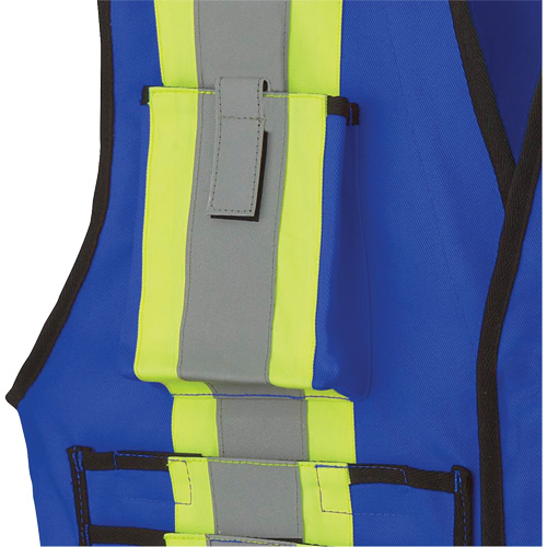 7733 FR-Tech&reg; Flame-Resistant Arc Surveyor's Vest, Small, Royal Blue, 9.7 cal/cm² Superchem Industries