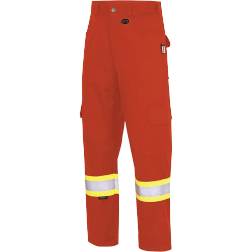 7765 FR-Tech&reg; 88/12 Arc Rated High-Visibility Safety Cargo Pants, 30, x 32, High Visibility Orange, 10 cal/cm² Superchem Industries